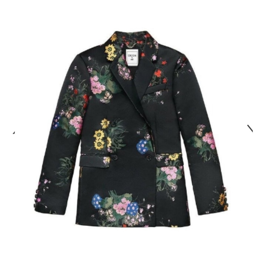 NWT Erdem x H&M Satin Appliqué Blazer WITH Pants US12
